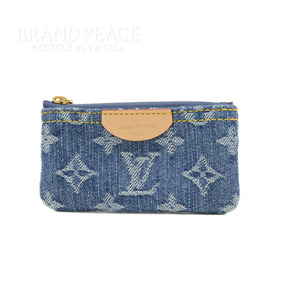 Louis Vuitton Monogram LV Remix Case Pochette Ring Denim Key - Picture 1 of 7